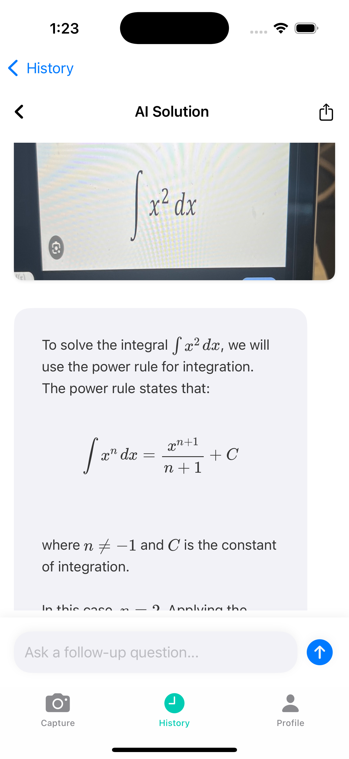 Scanning a homework problem