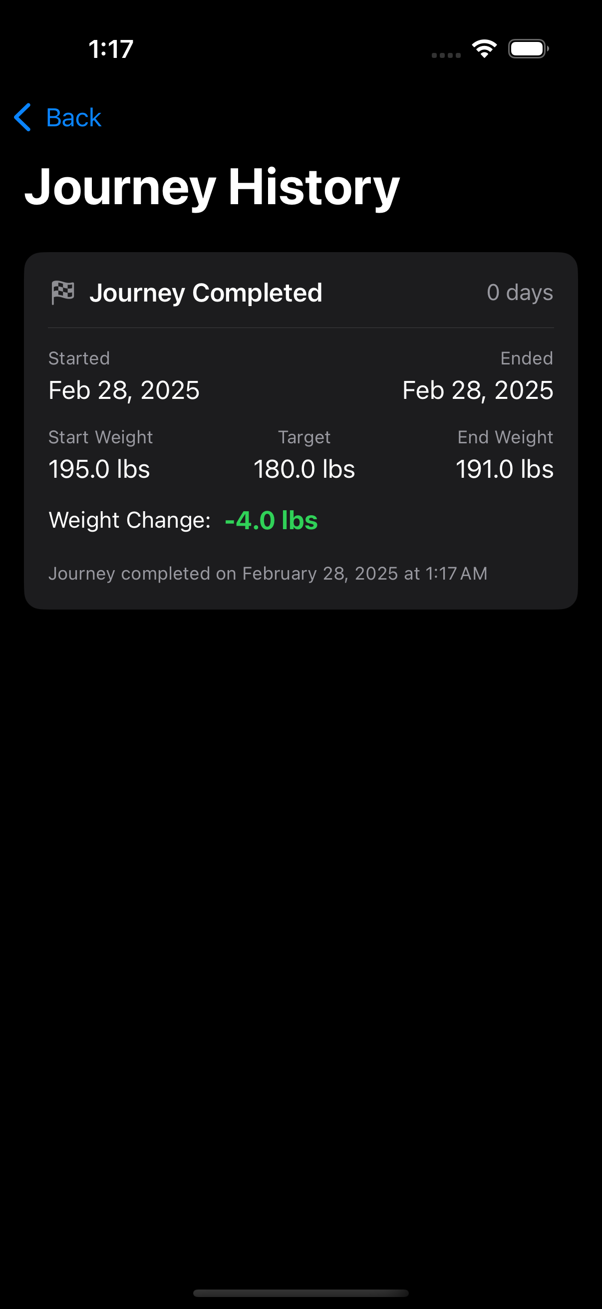 View Previous Journeys